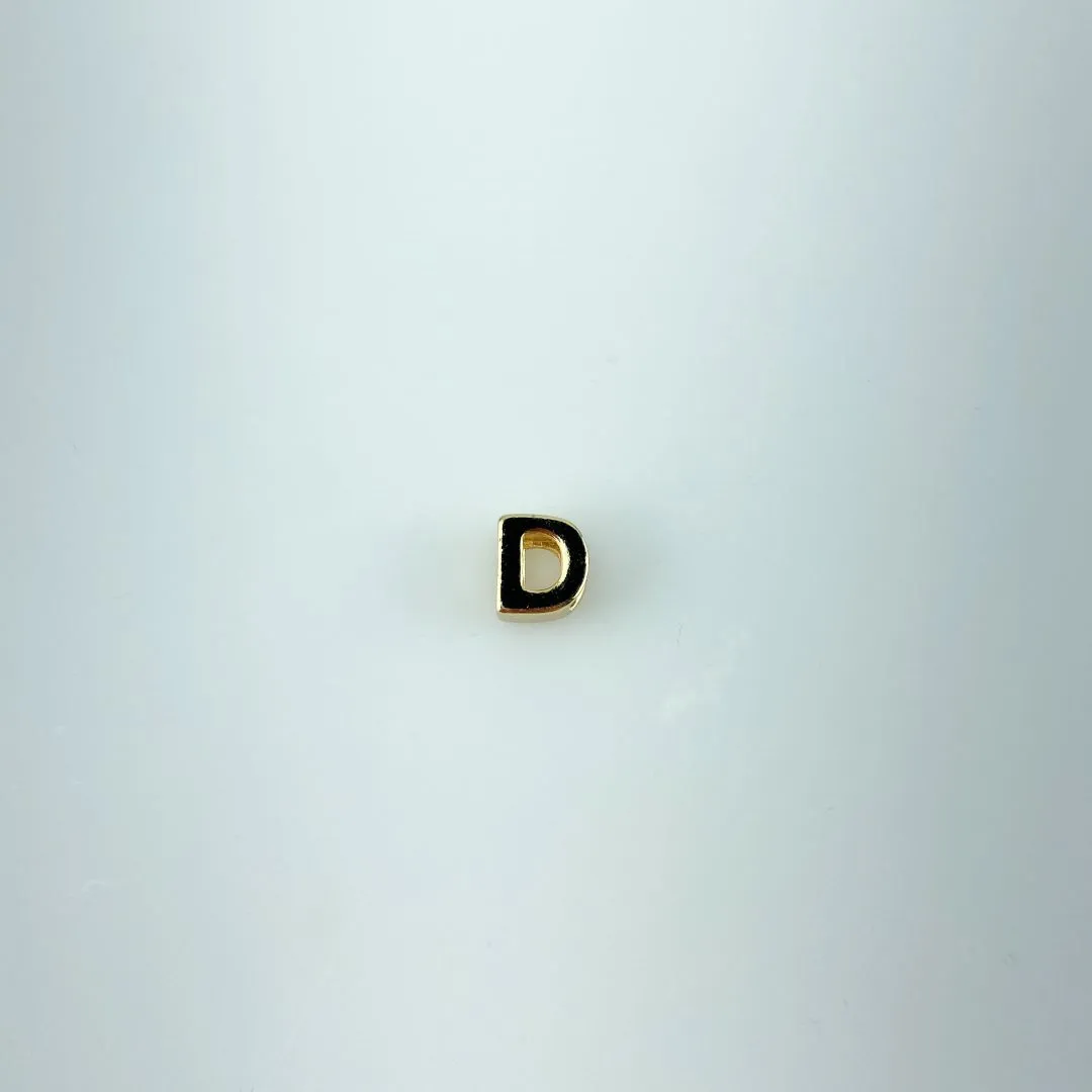 Pingente Letra D Dupla Folheado a Ouro 18k