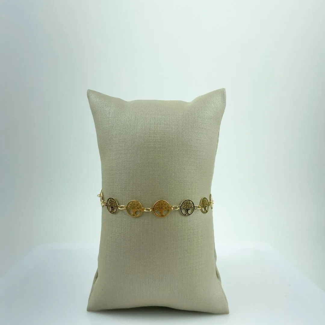 Pulseira Mini Árvores da Vida Folheado a Ouro 18k