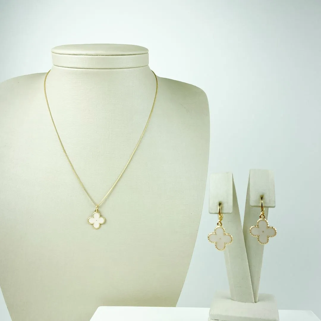 Conjunto Colar Veneziana com Pingente Perolado Inspiração Virginia Fonseca Folheado a Ouro 18k