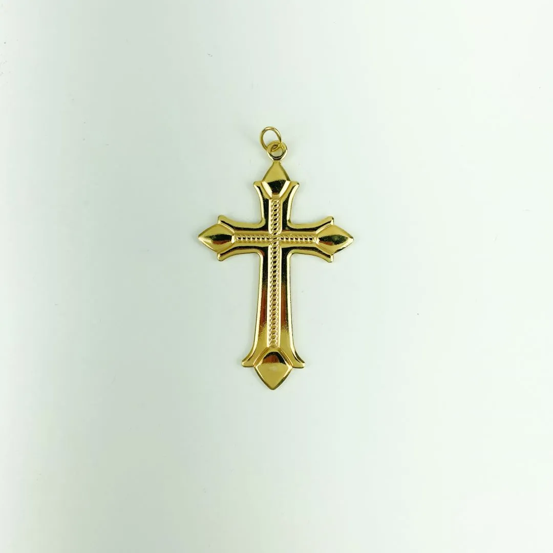 Pingente Cruz Espada Folheado a Ouro 18k