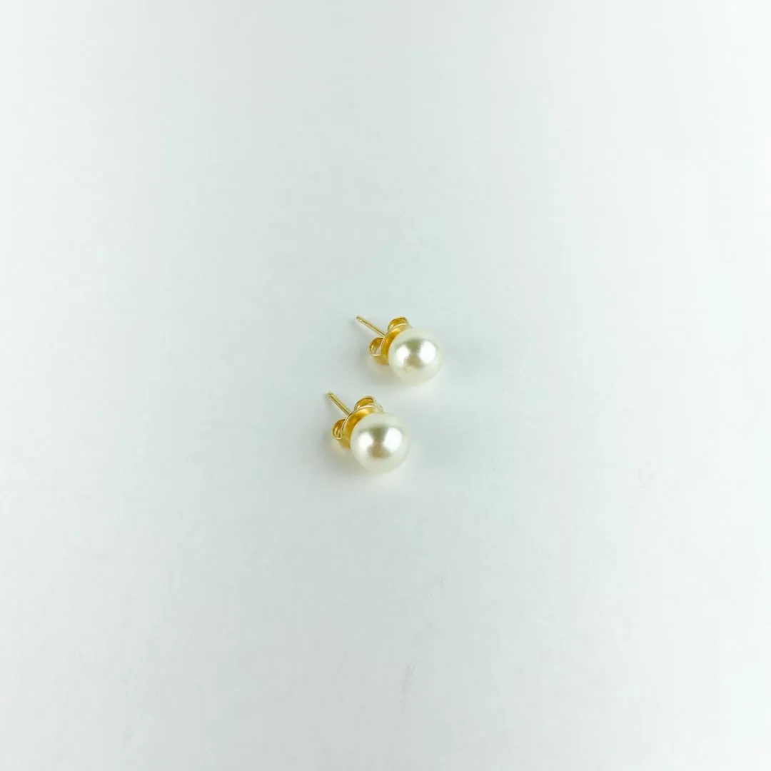 Brinco de Pérola Folheado a Ouro 18k
