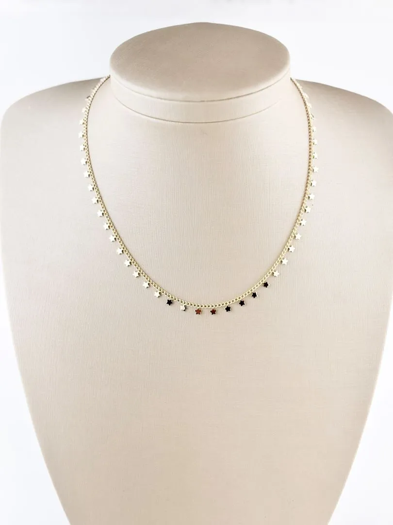 Choker Mini Estrelas Folheada a Ouro 18k