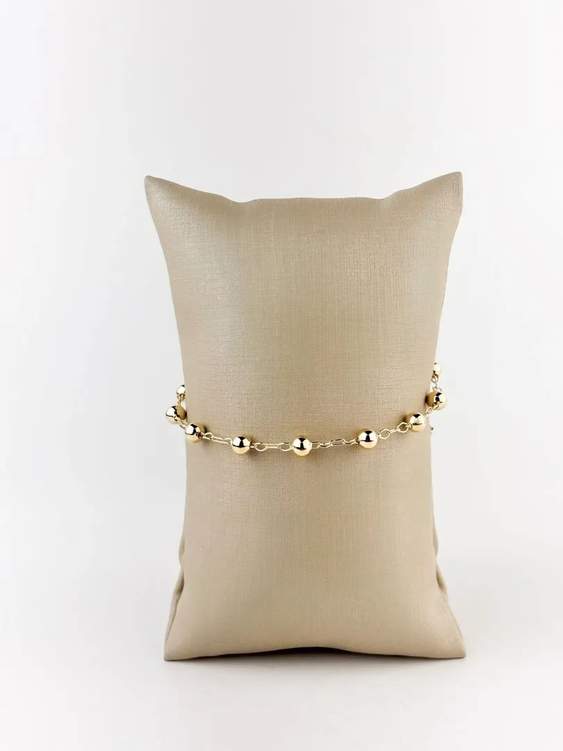 Pulseira de Bolinhas Folheada a Ouro 18k