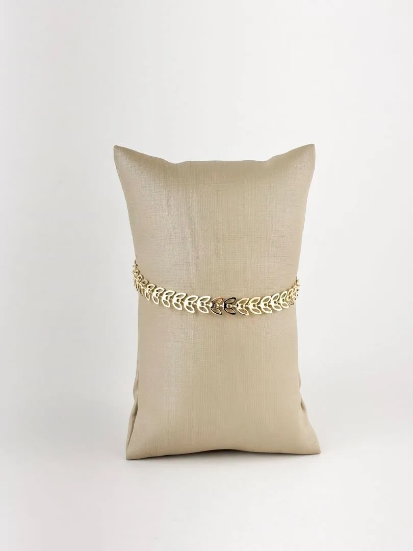 Pulseira Folhinhas Folheado a OUro 18k