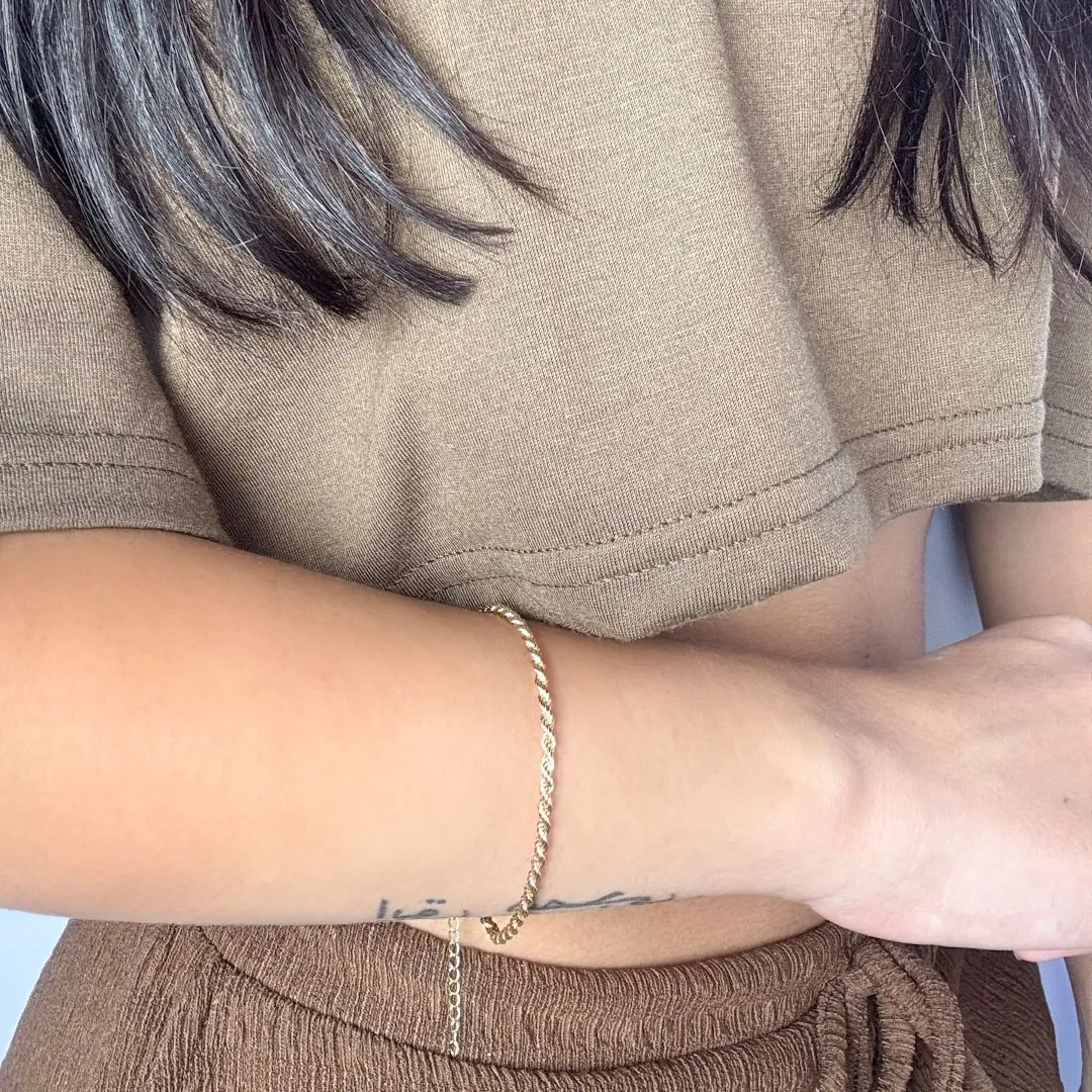 Pulseira Cordão Baiano Folheado a Ouro 18k