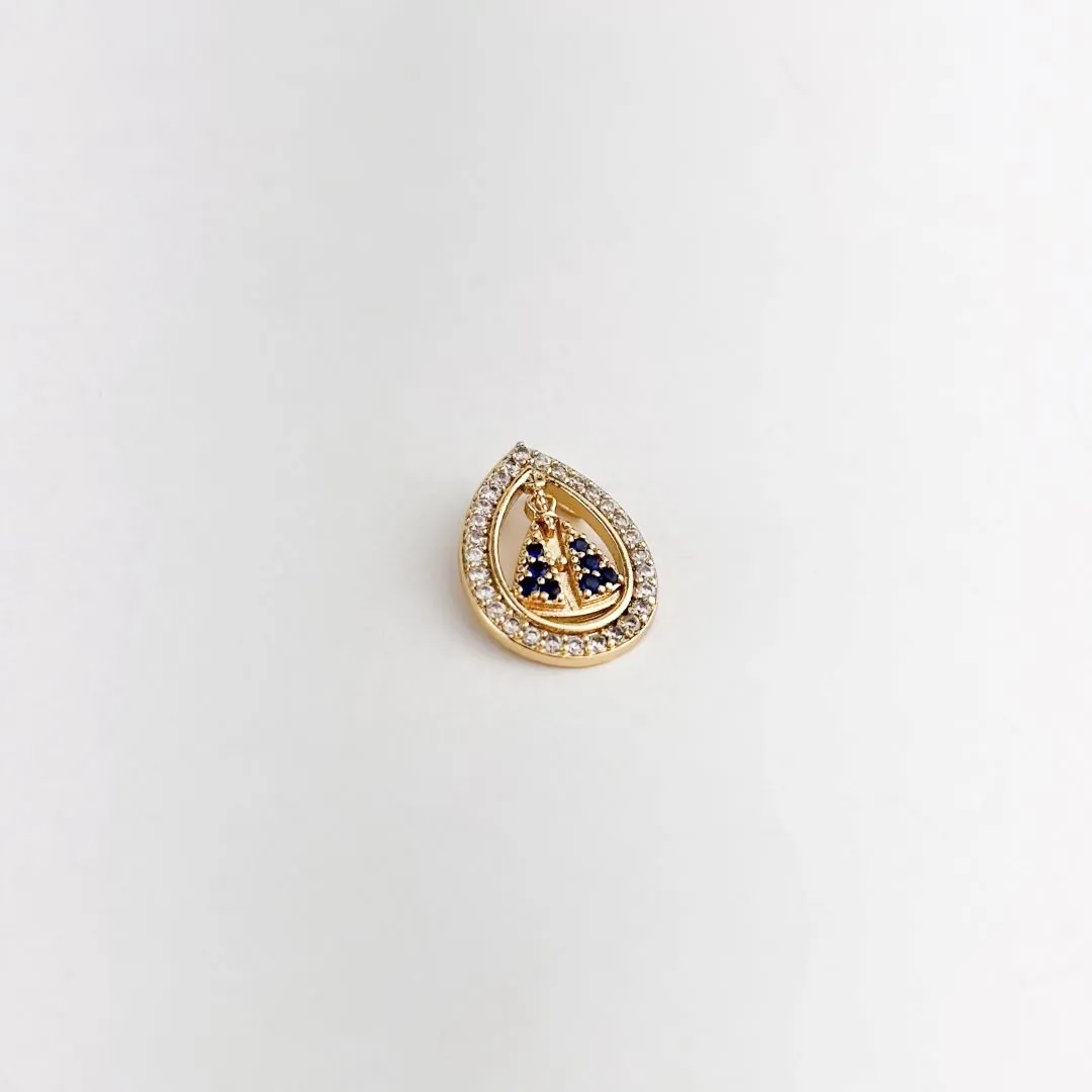 Pingente Nossa Senhora Cravejado em Zircônia Vazada Folheado a Ouro 18k