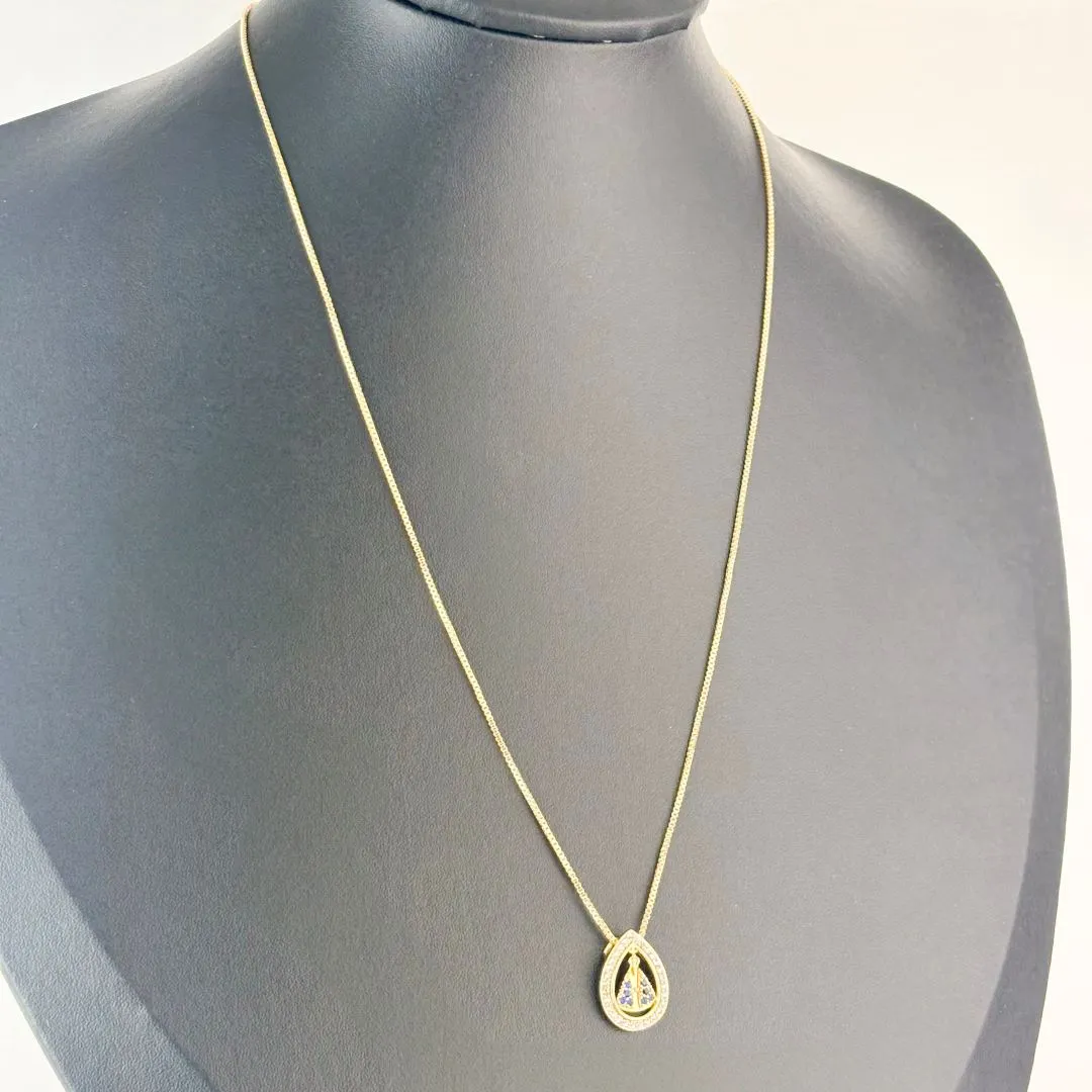 Colar Nossa Senhora Cravejado em Zircônias Folheado a Ouro 18k