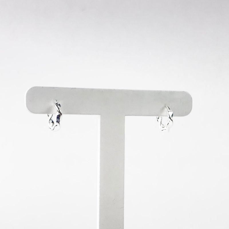 Brinco de Argolinhas Torcidas Folheado a Prata