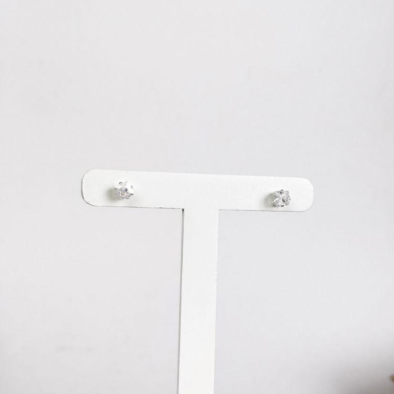 Brinco Ponto de Luz Redondo Folheado a Prata