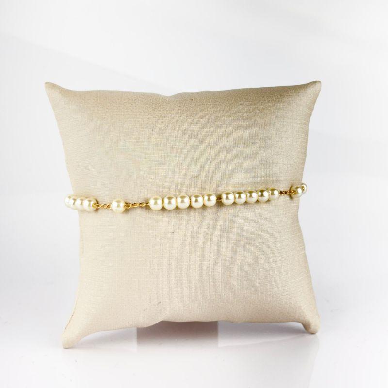 Pulseira de Pérolas Folheada a Ouro 18k