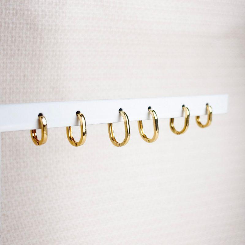 Brinco Trio Argolas Folheado a Ouro 18K