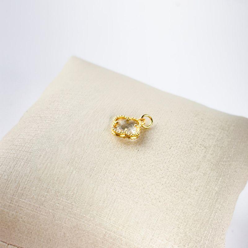 Pingente Inspiração Van Cleef Trevo Cristal Folheado a Ouro 18K