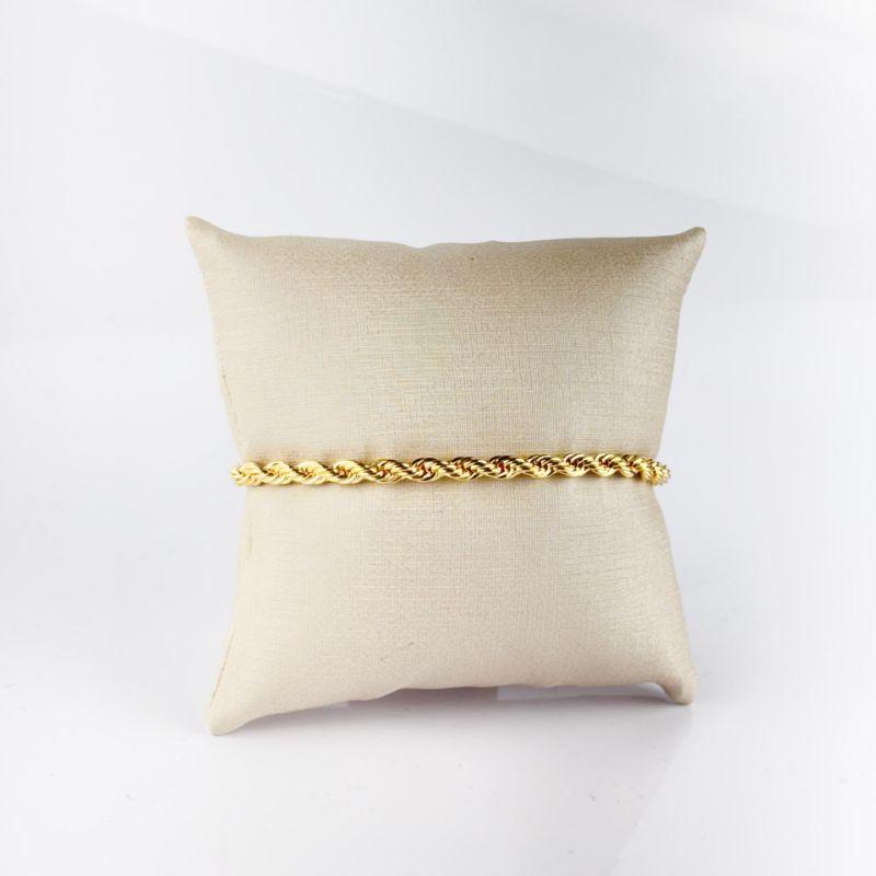 Pulseira Cordão Baiano 4mm Folheada a Ouro 18K