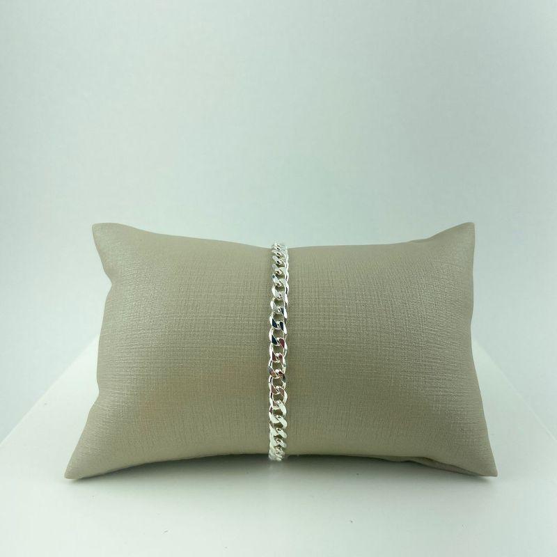 Pulseira Masculina Elo Groumet Folheada a Prata