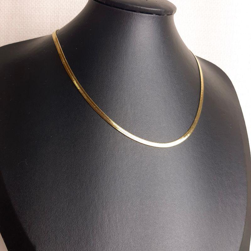Choker de Fita  em Aço Inox 316L na Cor Dourada