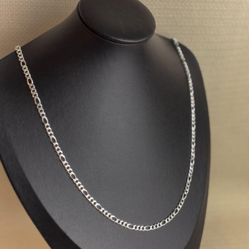 Corrente Grumet Masculina Folheada a Prata