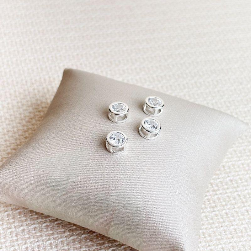 Pingente Ponto de Luz Folheado a Prata