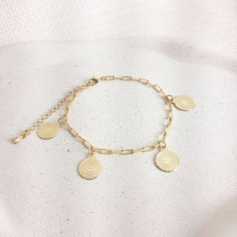 Pulseira Cartier com Pingentes Pai Nosso Folheado a Ouro 18k