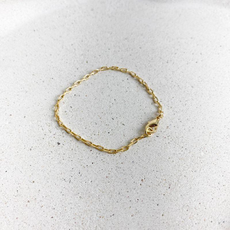 Pulseira Infantil Elo Cartier Para Menino Folheada a Ouro 18k