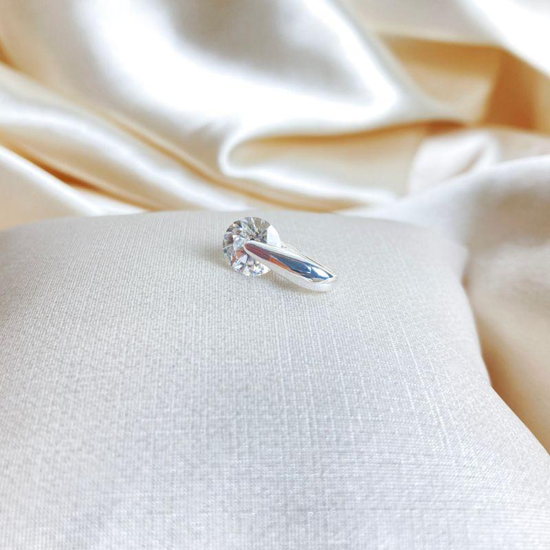 Pingente Ponto de Luz em Zircônias Folheado a Prata