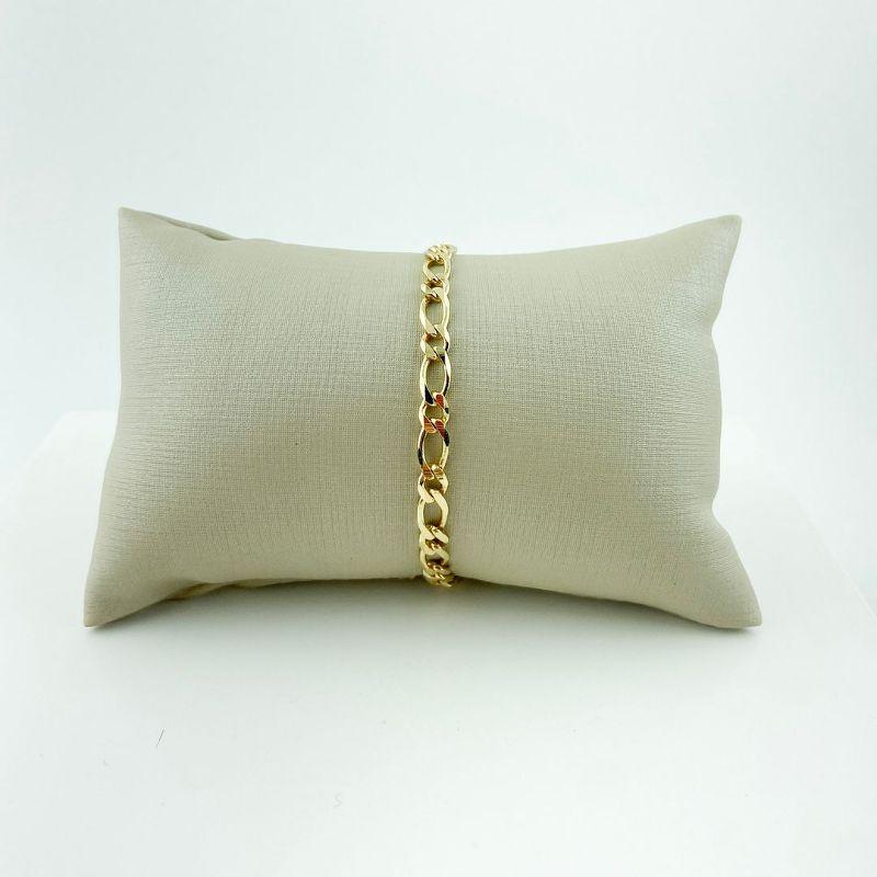 Pulseira Masculina Groumet Masculina Folheado a Ouro 18k