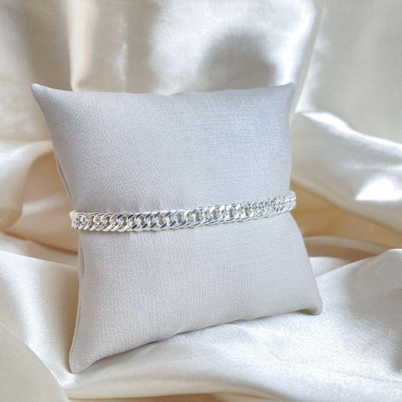 Pulseira Grumet  5mm Folheada a Prata