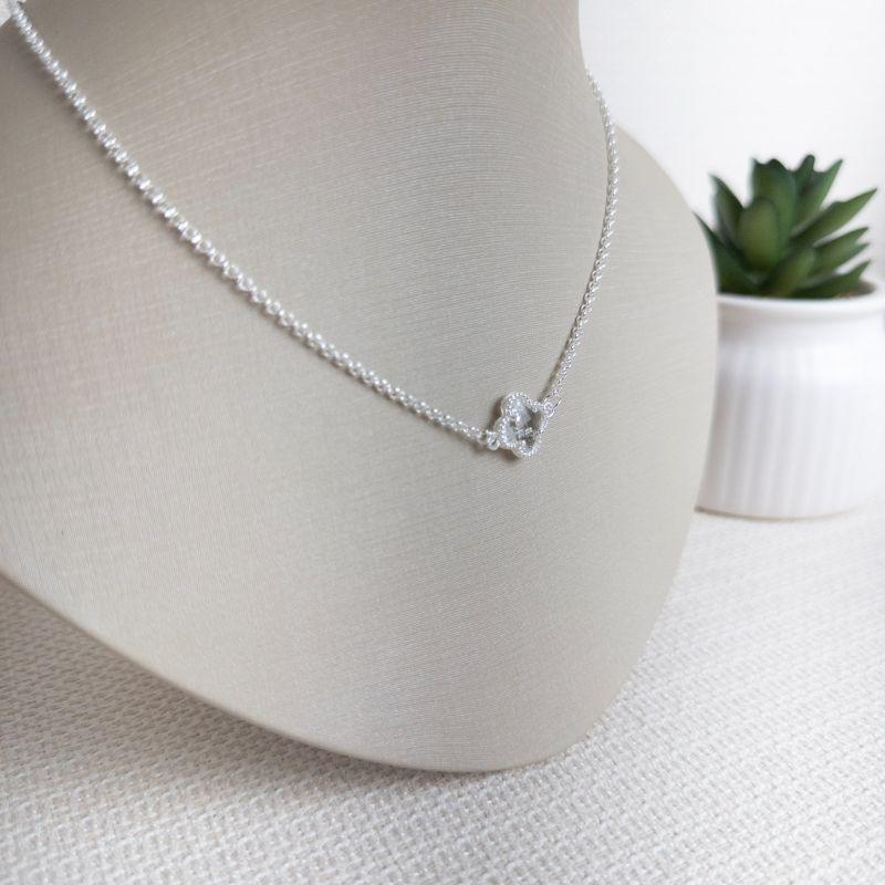 Choker Trevo Cristal Inspiração Van Cleef Folheada a Prata