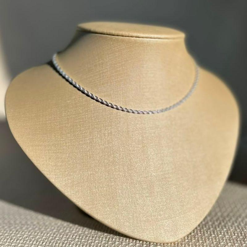 Choker Cordão Baiano 2,5mm Folhada a Prata